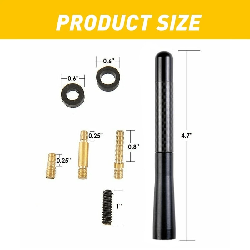 Universal Fit Carbon Fiber Antenna Perfect Replacement For Your Car 3
