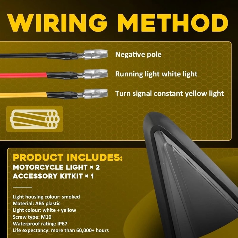 High Brightness LED Flush Mount Turn Signal Lights Waterproof Easy Installation For Motorcycles 1