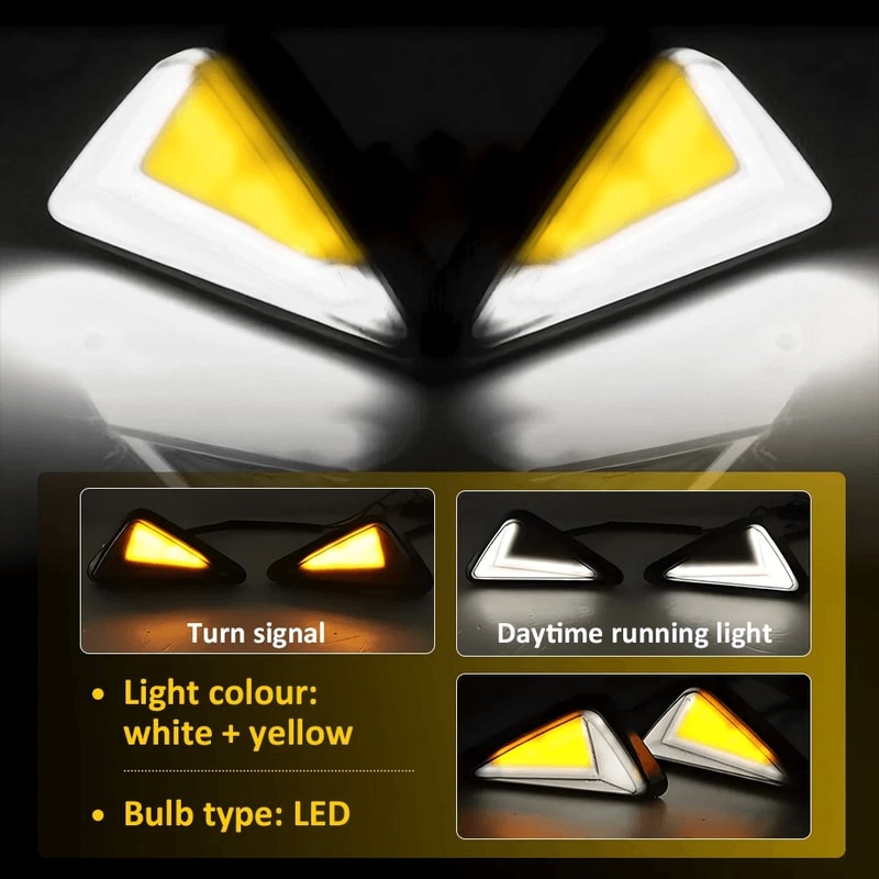 High Brightness LED Flush Mount Turn Signal Lights Waterproof Easy Installation For Motorcycles 9