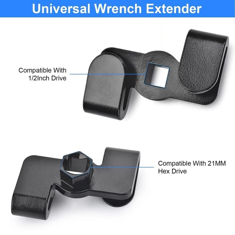 Drive Wrench Extender Adapter Universal Extension Tool Carbon Steel Portable Wrench Tool For Tighte 8