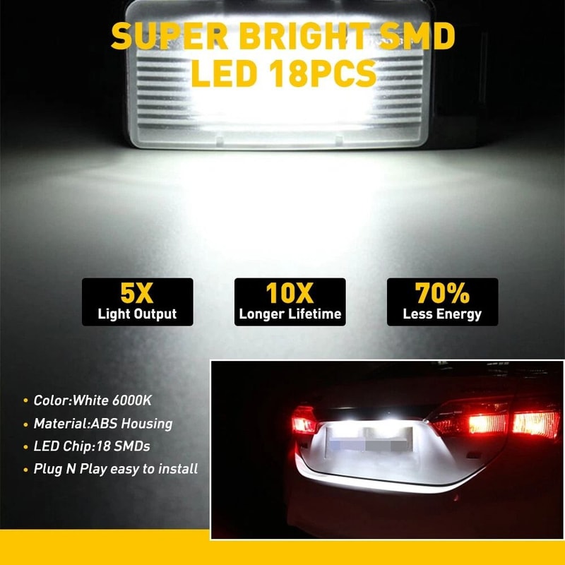 Super Bright SMD LED License Plate Light Lamp High Power Xenon White For Enhanced Safety 3