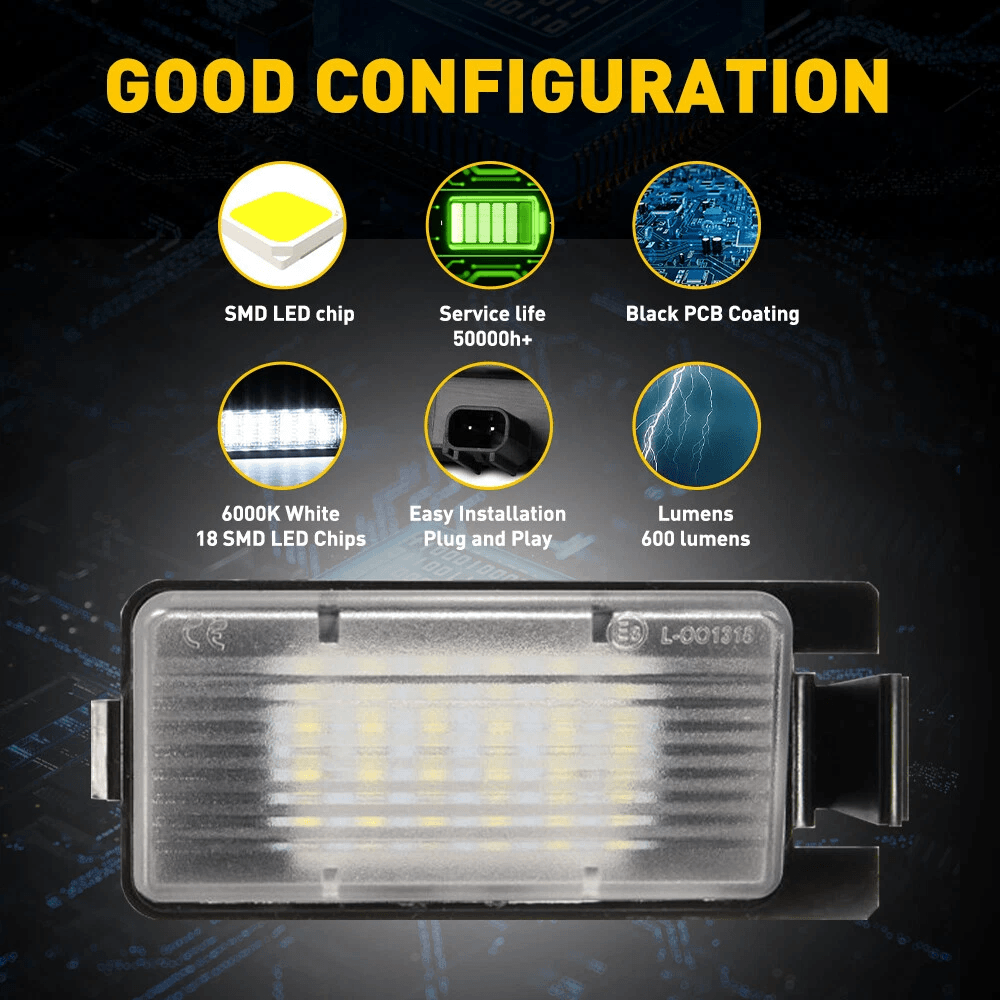 Super Bright SMD LED License Plate Light Lamp High Power Xenon White For Enhanced Safety 4