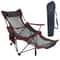 Heavy Duty Steel Camping Lounge Chair Foldable With Reclining Backrest Load Capacity 7