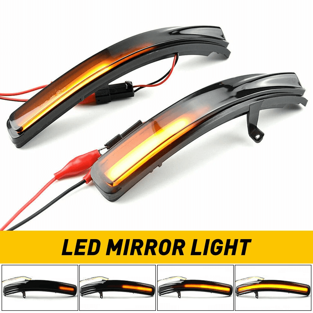 High Brightness LED Smoked Side Mirror Turn Signal Lights Easy Installation 0