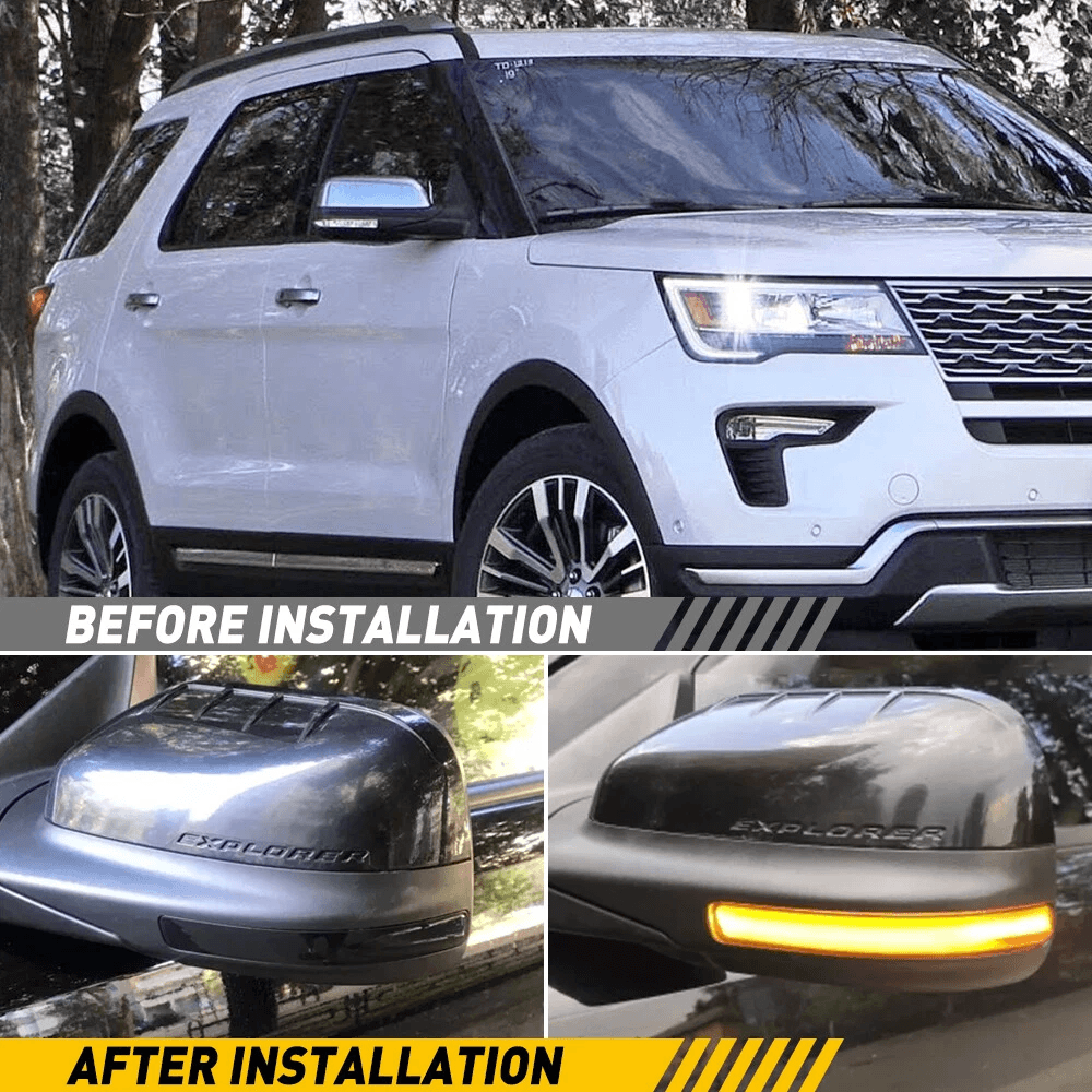 High Brightness LED Smoked Side Mirror Turn Signal Lights Easy Installation 2