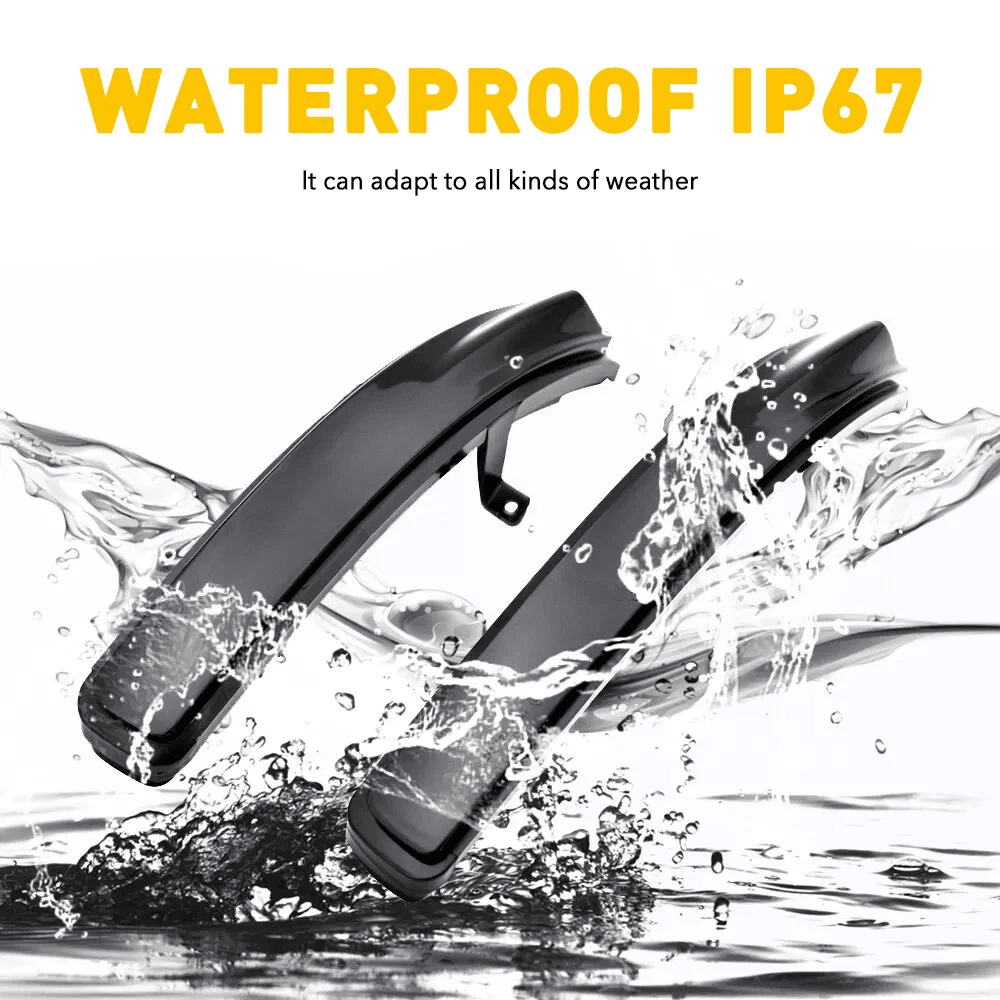 High Brightness LED Smoked Side Mirror Turn Signal Lights Easy Installation 3