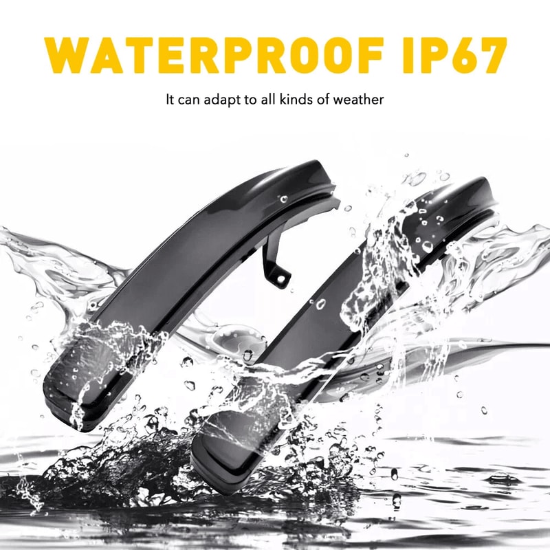 High Brightness LED Smoked Side Mirror Turn Signal Lights Easy Installation 3