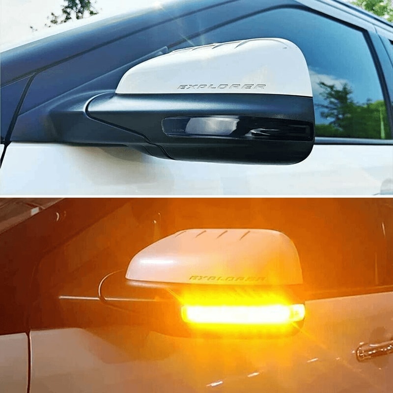 High Brightness LED Smoked Side Mirror Turn Signal Lights Easy Installation 9