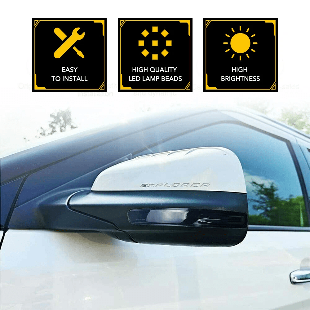 High Brightness LED Smoked Side Mirror Turn Signal Lights Easy Installation 8
