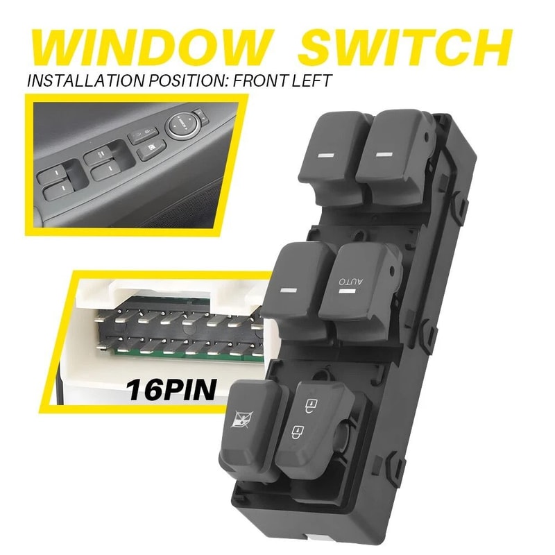 Gray Left Driver Door Power Window Switch Direct Fit Stable 1