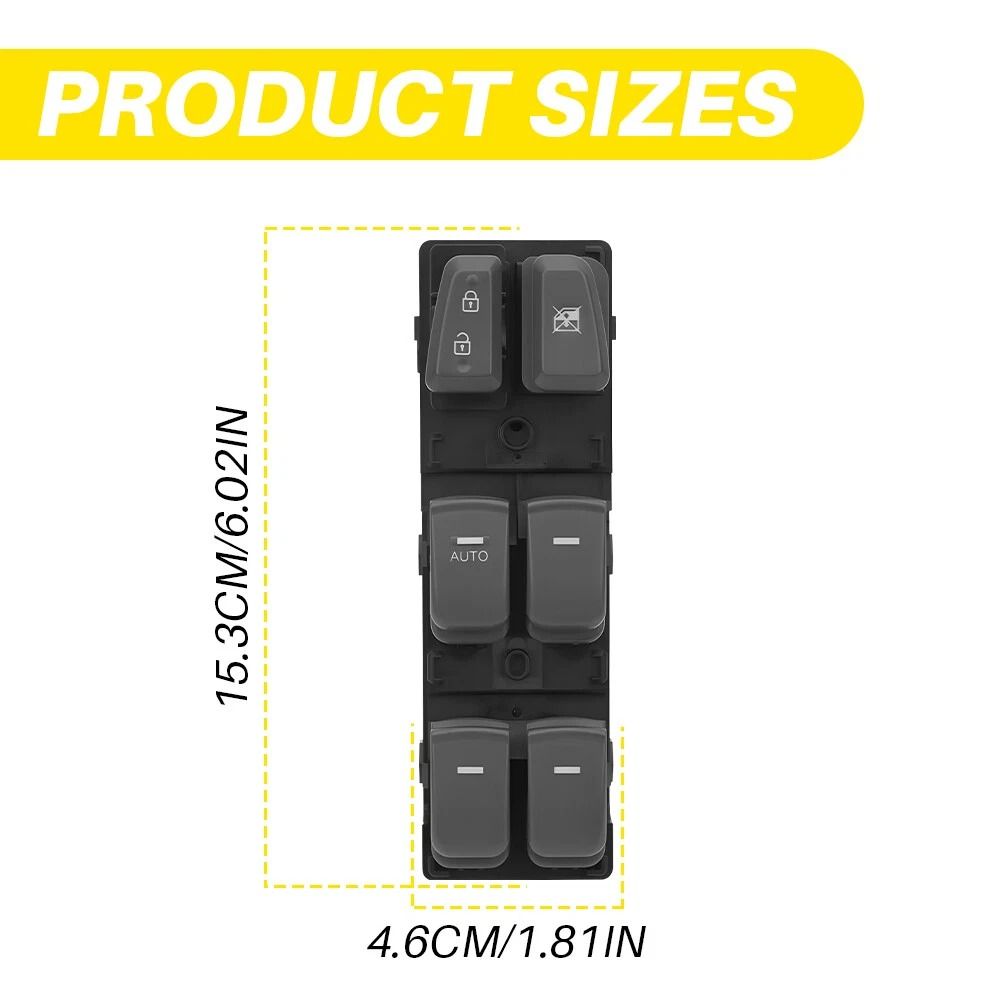 Gray Left Driver Door Power Window Switch Direct Fit Stable 3