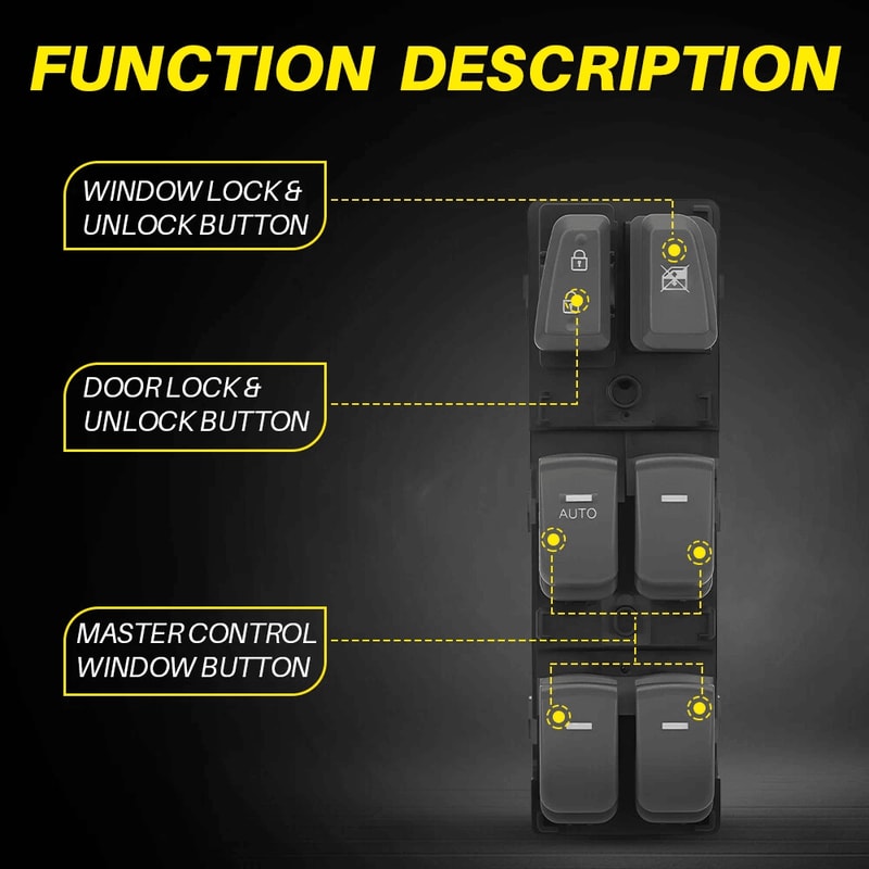 Gray Left Driver Door Power Window Switch Direct Fit Stable 7