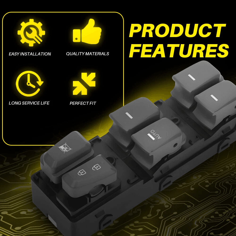 Gray Left Driver Door Power Window Switch Direct Fit Stable 8