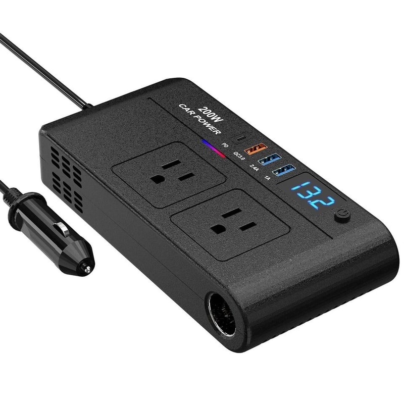 Car Inverter Vehicle Power Converter Perfect For Charging Devices Camping Outdoor Adventures Eme 0