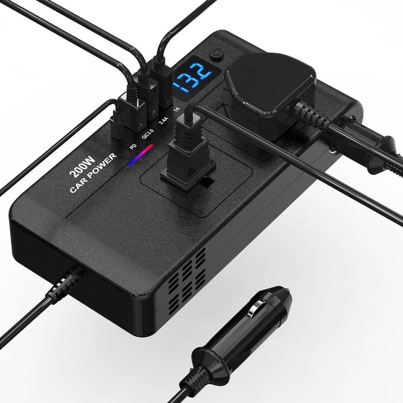 Car Inverter Vehicle Power Converter Perfect For Charging Devices Camping Outdoor Adventures Eme 1