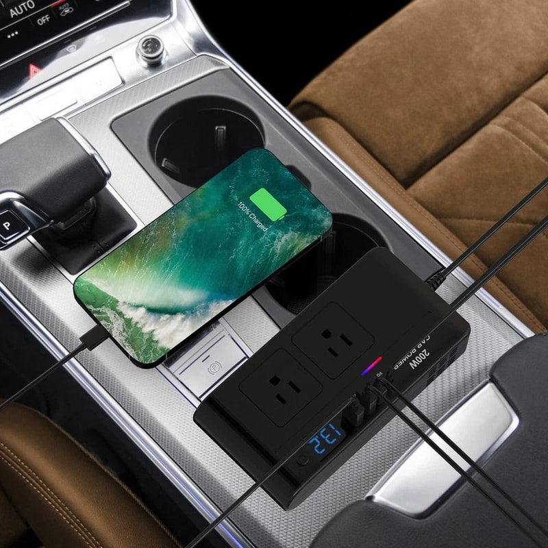 Car Inverter Vehicle Power Converter Perfect For Charging Devices Camping Outdoor Adventures Eme 2