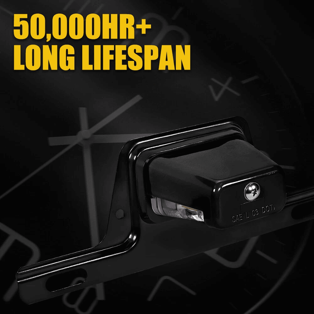 LED License Plate Light DC BracketMount For UTV ATV Trailer Truck 5