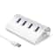 Portable USB Hub HighSpeed Data Transfer Aluminum Alloy Charging Hub For Windows PC Mac 2