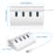 Portable USB Hub HighSpeed Data Transfer Aluminum Alloy Charging Hub For Windows PC Mac 7