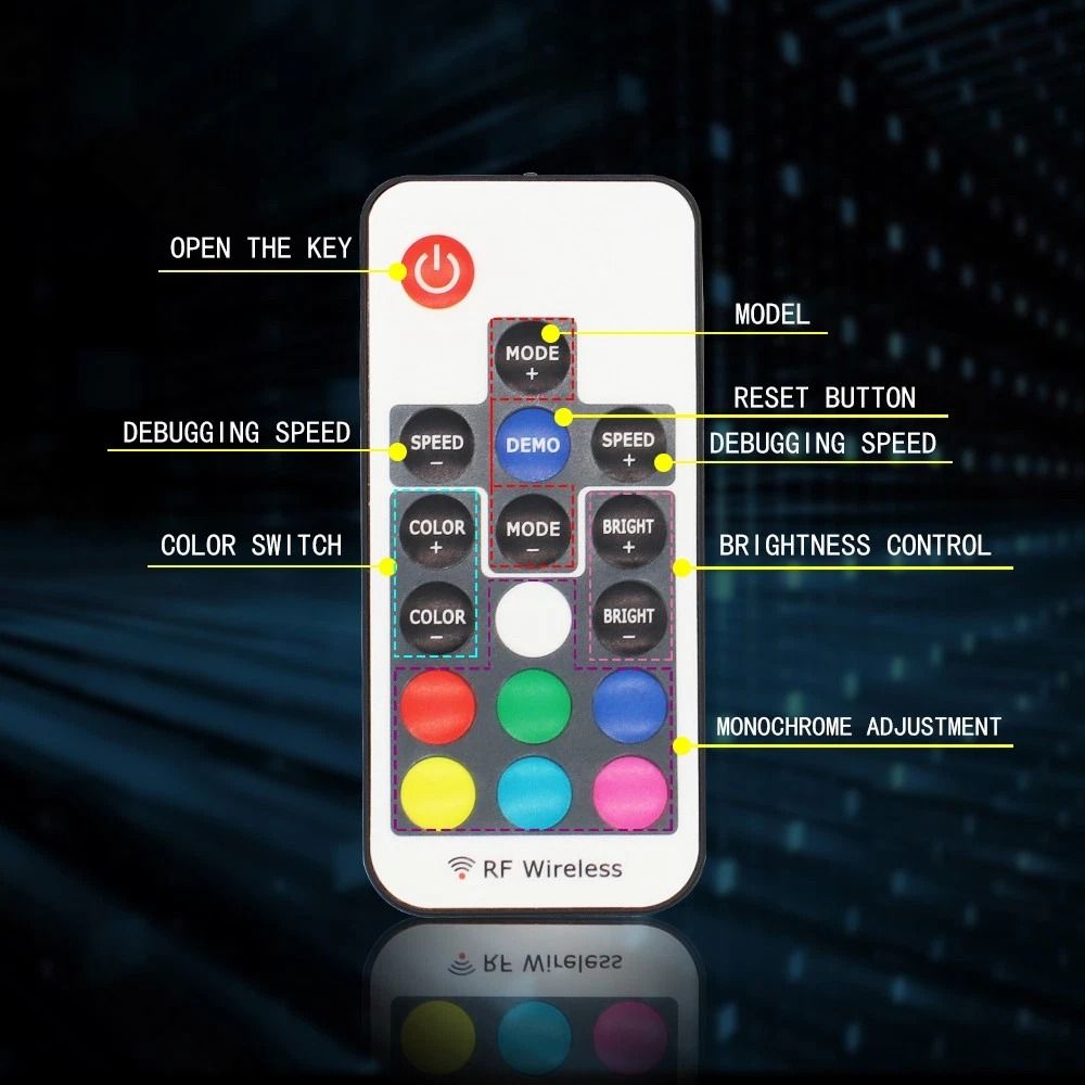 RGB Color Changing LED Wheel Lights For Car Truck Bluetooth APP Remote 5