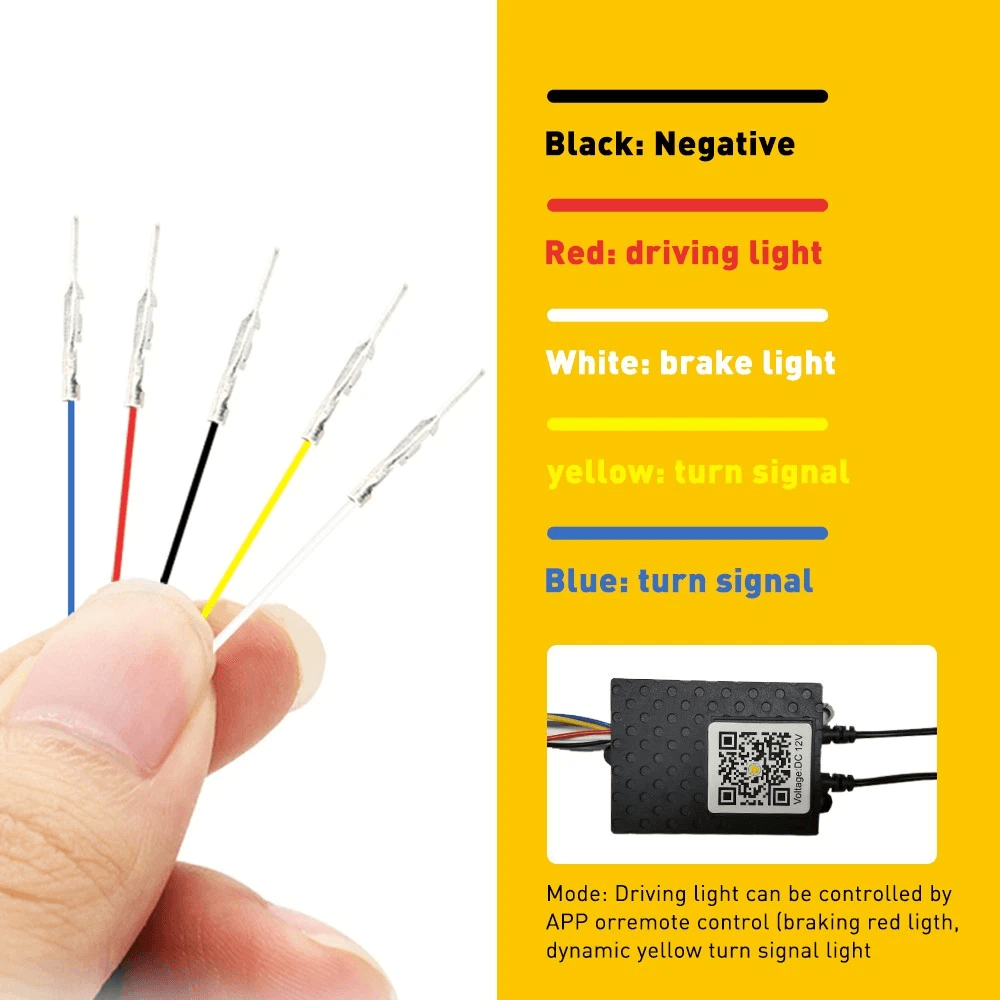 RGB Color Changing LED Wheel Lights For Car Truck Bluetooth APP Remote 10