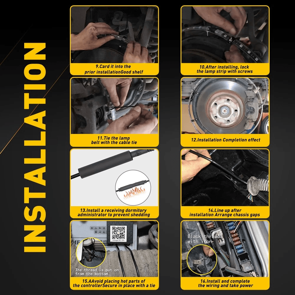 RGB Color Changing LED Wheel Lights For Car Truck Bluetooth APP Remote 11