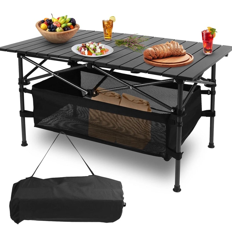 Aluminum Camping Table With Bag Outdoor Portable Folding BBQ Desk For Picnic And Garden Use 1