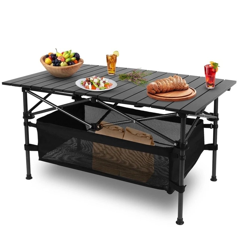 Aluminum Camping Table With Bag Outdoor Portable Folding BBQ Desk For Picnic And Garden Use 2
