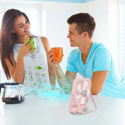 quiet mini table fan, portable desktop fan, speed office cooling fan, usb rechargeable, silent operation