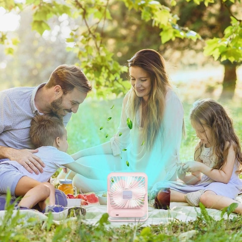 Quiet Mini Table Fan Portable Desktop Fan Speed Office Cooling Fan USB Rechargeable Silent Operatio 3