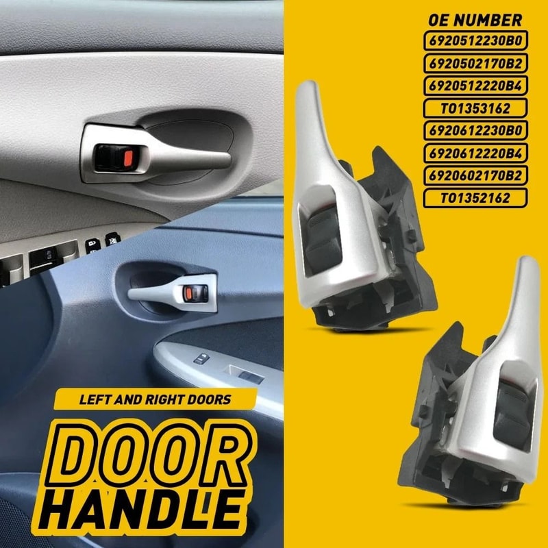 Durable Left Right Interior Door Handle Front Rear HighQuality Plastic 7