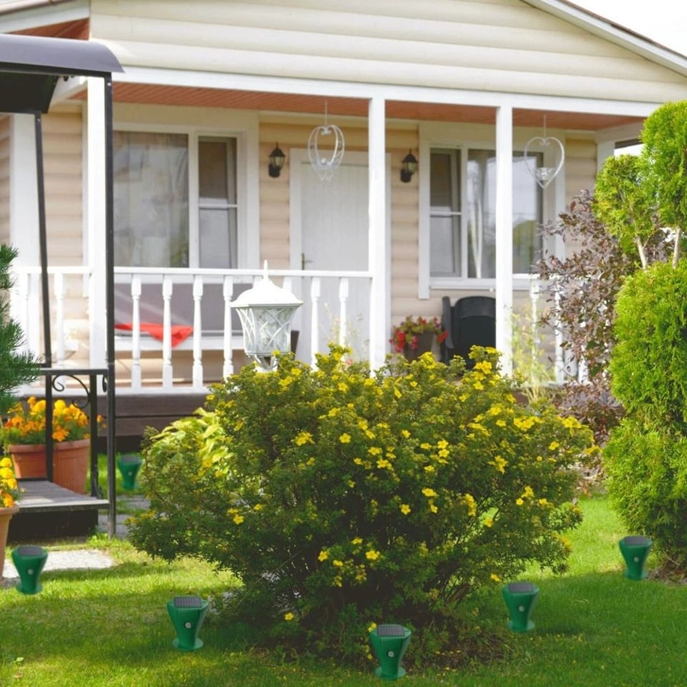 Solar Mole Repellent 8Pcs Gopher Groundhog Deterrent Stake Tool VibrationActivated For Outdoor Use