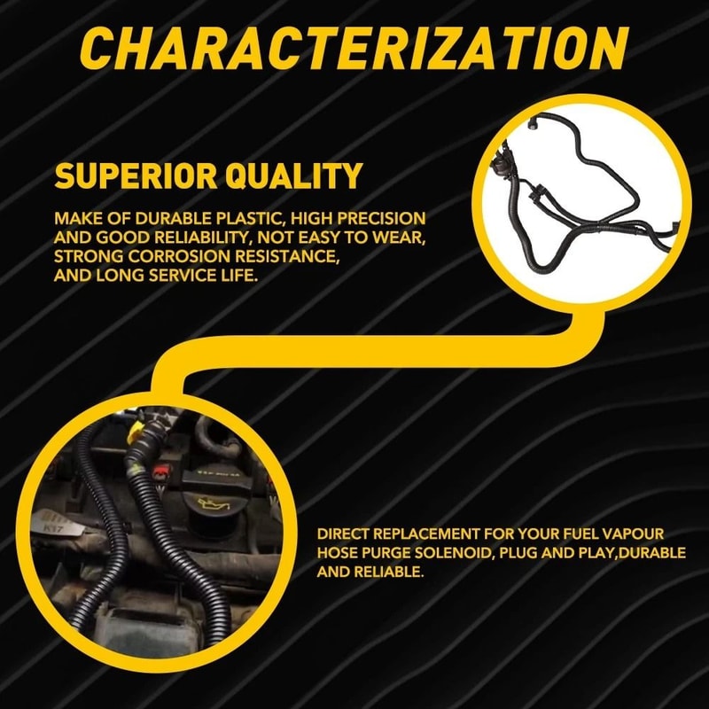 Durable Car Vapor Canister Purge Valve EVAP Hose Perfect Fit No Drilling Required 3