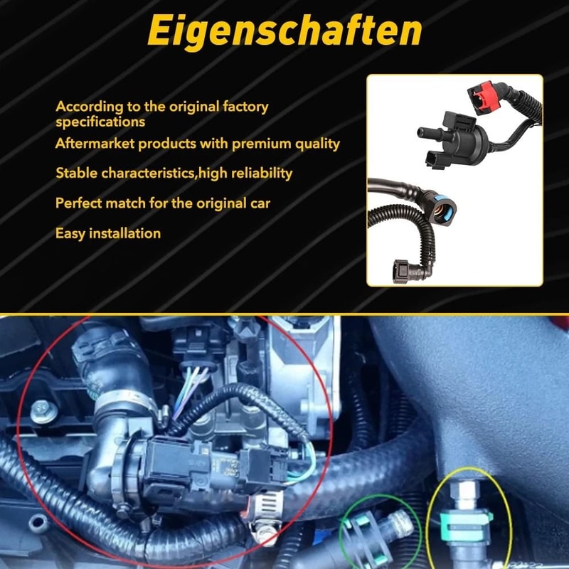 Durable Car Vapor Canister Purge Valve EVAP Hose Perfect Fit No Drilling Required 9