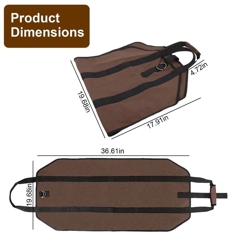 Firewood Carrier Bag Carrying Wood Holder Durable And WearResistant Convenient For Fireplace Outdo 10