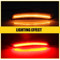 Full LED Side Marker Light Set LED Lens AmberRed For Cars 2
