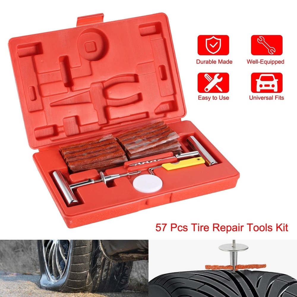 DIY Flat Tire Repair KitTire Repair Tools For Car Truck Motorcycle ATV Lawn Mower Home Plug Patch 1