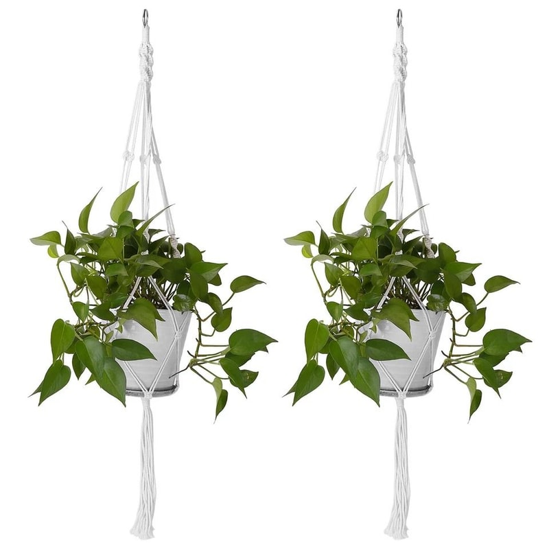 Macrame Net Hanging Garden Plant Hanger Pot Holder Decor Planter Basket Rope For Bohemian Home Deco 0