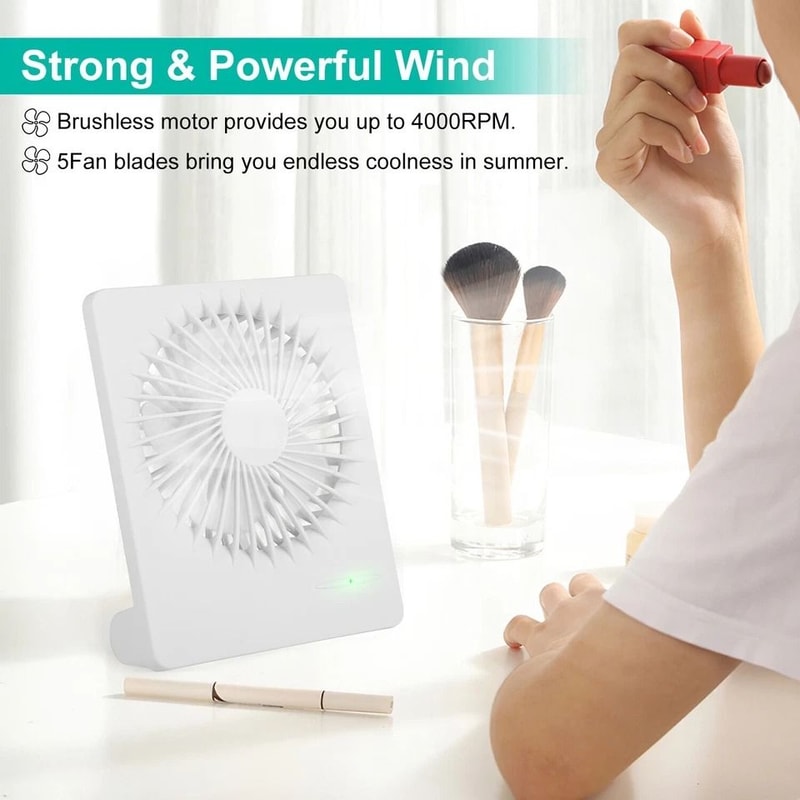 Quiet Blade Portable Desk Fan Cooling Fan For Desktop Office Home Dorm Travel 10