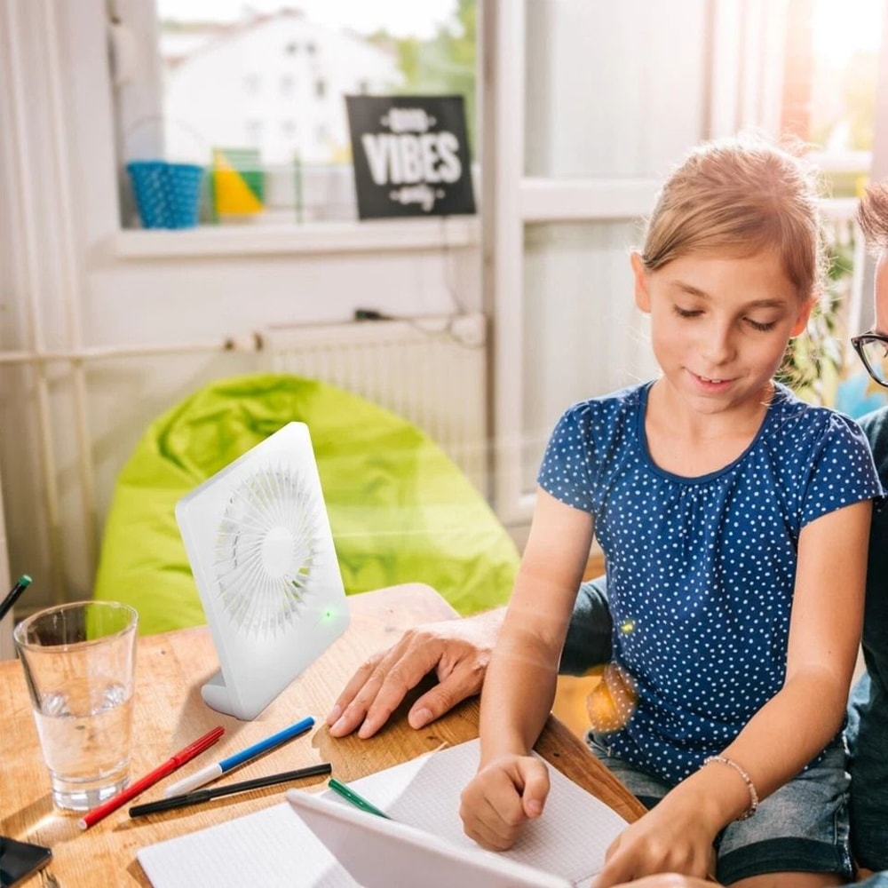 Quiet Blade Portable Desk Fan Cooling Fan For Desktop Office Home Dorm Travel 4