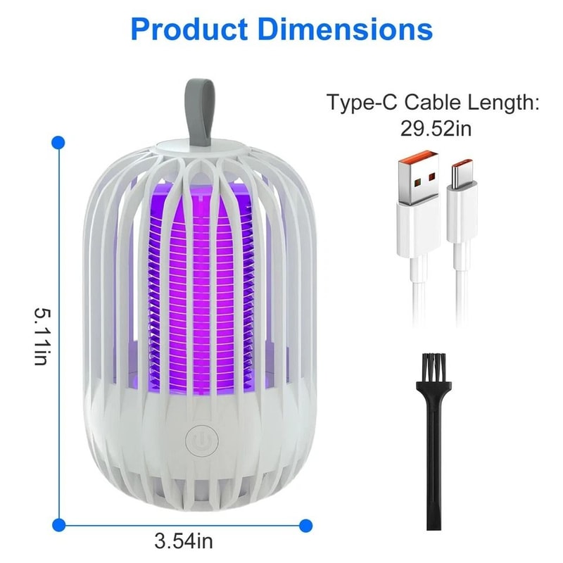 Portable Electric Bug Zapper Mosquito Killer Lamp For Home Outdoor Use UV Light Mosquito Trap 9