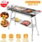 Stainless Steel BBQ Grill Portable Folding Design NonStick Frying Pan Perfect For Camping And Picni