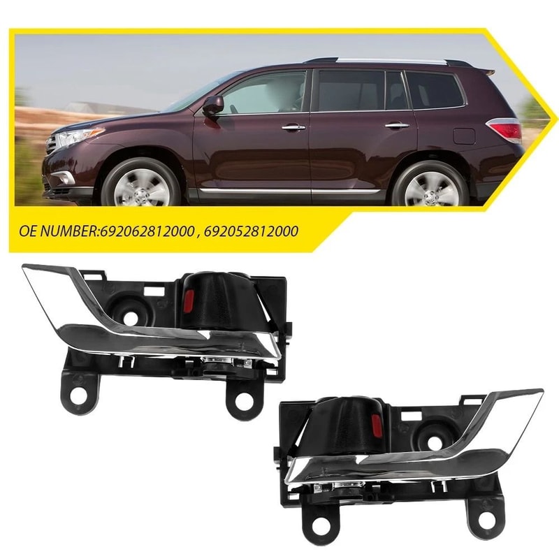 Primed Interior Door Handle FrontRear Right Left Durable Fitment 1