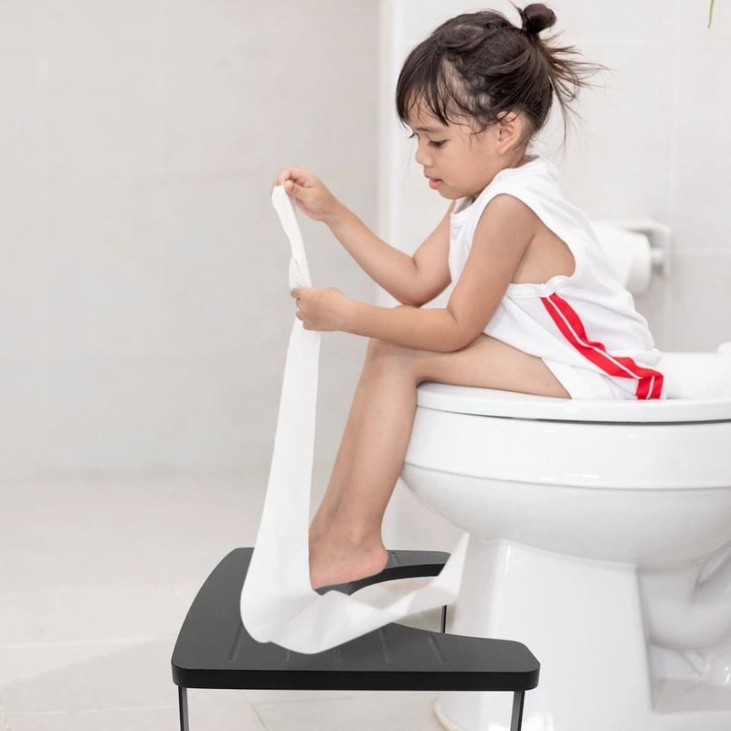 AntiSlip Wooden Metal Potty Stool Height Toilet Stool For Kid And Adult Bathroom Stool For Comforta 4
