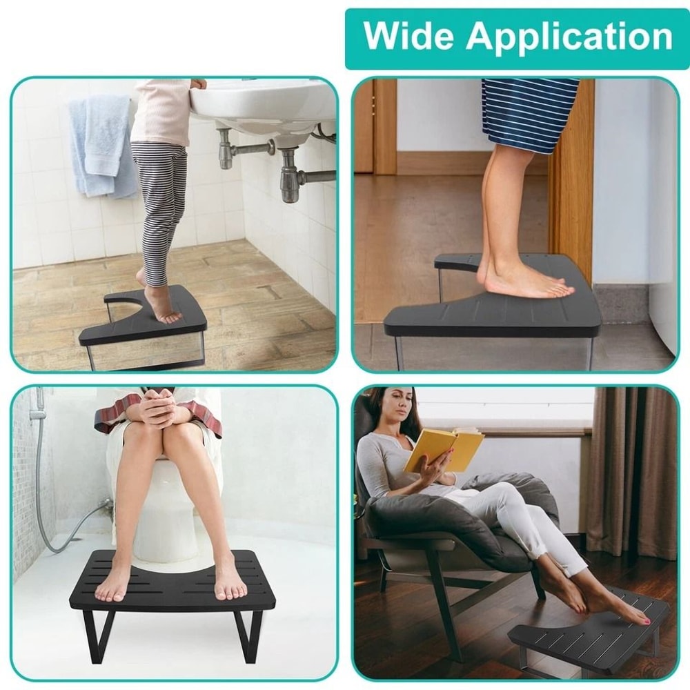 AntiSlip Wooden Metal Potty Stool Height Toilet Stool For Kid And Adult Bathroom Stool For Comforta 5