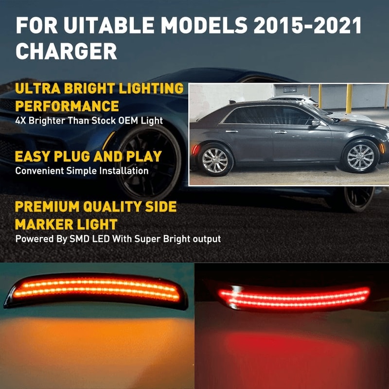 Smoke Lens LED Side Fender Marker Light Enhance Your Vehicle Look 4