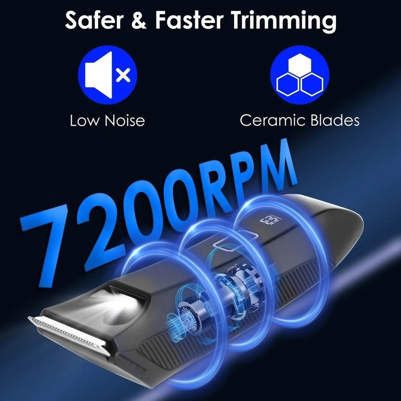 Waterproof Electric Body Trimmer Cordless Beard Shaver Groin Pubic Hair Grooming For Men Rechargea 5