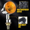High Waterproof Amber Turn Signal Lights Chrome Thread For Motorcycles 3