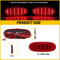 Courtesy Red LED Rear Door Panel Lights Cover Durable Waterproof EnergySaving 2