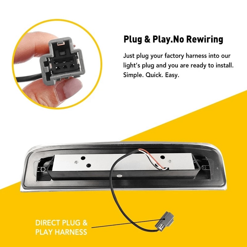 Super Bright LED 3rd Brake Light Cargo Lamp Clear Lens Tail Light 4